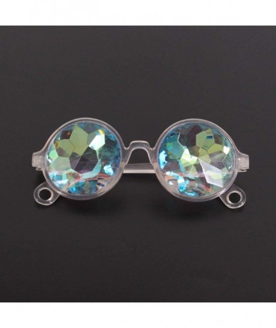 Goggle Kaleidoscope Rave Glasses Rainbow Prism Sunglasses Goggles - Black&transparency - C618U0DZH2D $23.16