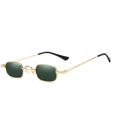 Rectangular Men Sunglasses Fashion Black Grey Drive Holiday Rectangle Non-Polarized UV400 - Gold - C718R5TM9AU $17.13