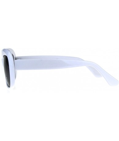 Rectangular Womens Rectangular Mod Thick Plastic 20s Style Retro Sunglasses - White Black - CD189IUU0C0 $18.29