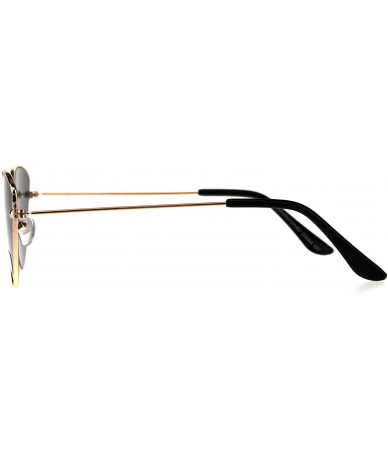 Cat Eye Womens Metal Rim Cat Eye Pop Color Retro Sunglasses - Gold Black - C918D46O35G $23.81