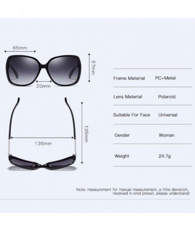 Aviator Sunglasses Women's Polarized Sunglasses Classic Large Frame Sunglasses Driving Glasses - B - C318QQGDHSC $64.09