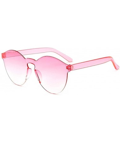 Round Unisex Fashion Candy Colors Round Outdoor Sunglasses Sunglasses - Pink - C21905TO6L4 $31.91