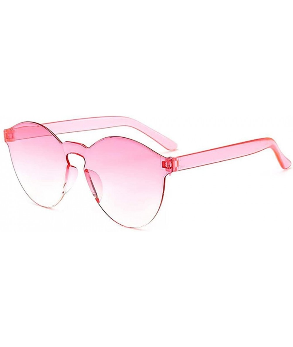 Round Unisex Fashion Candy Colors Round Outdoor Sunglasses Sunglasses - Pink - C21905TO6L4 $31.91