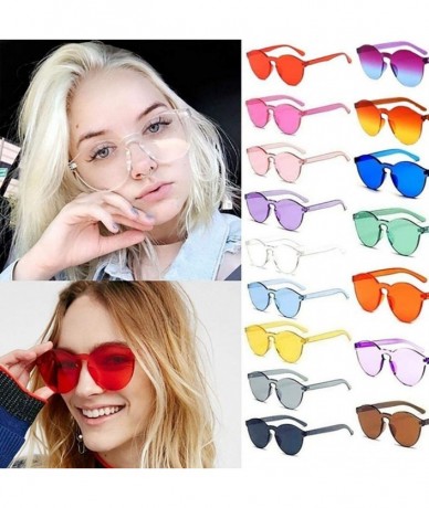 Round Unisex Fashion Candy Colors Round Outdoor Sunglasses Sunglasses - Pink - C21905TO6L4 $31.91