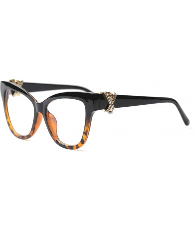 Oval Womens Butterfly Frame Reading Glasses w/Shiny Rhinestones - Leopard - CC18ZSKS2E2 $27.38