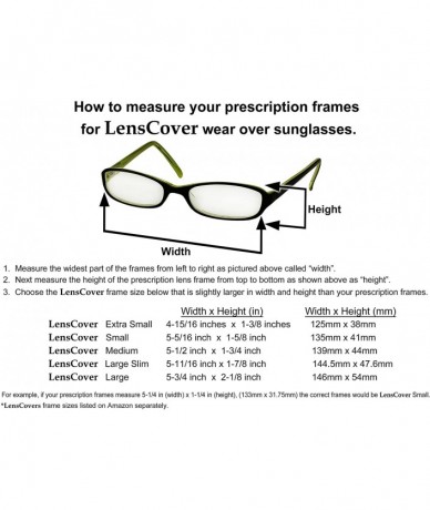 Rectangular Sunglasses Wear Over Prescription Glasses- Size Medium- Polarized - Rectangle Black Frame - CV11LPTTPBR $28.96