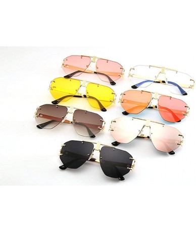 Butterfly Fashion New Cut Edge Big Frame Retro Punk Style Wind Unisex Sunglasses - Yellow - CP18N09YAK6 $22.06