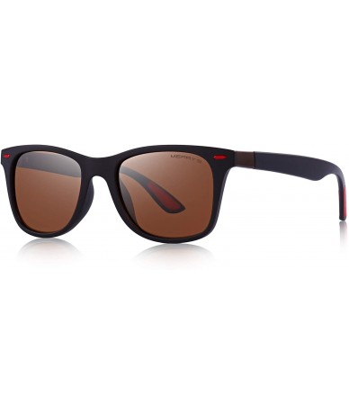 Wayfarer Mens Sunglasses for Men Women Retro Polarized Sun Glasses S8508 - Brown - CL18E4O02GA $23.21