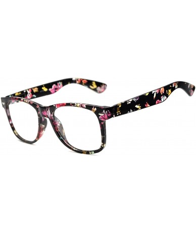 Rectangular Kids Clear Lens Colored Glasses Protect Child's Eyes from UVB UVA - Flower - C418GGCXIZ9 $19.27