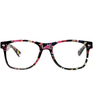 Rectangular Kids Clear Lens Colored Glasses Protect Child's Eyes from UVB UVA - Flower - C418GGCXIZ9 $19.27