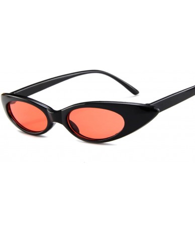 Oval Mini Vintage Retro Extra Narrow Oval Round Skinny Cat Eye Sun Eye Glass (Color NO.7) - No.7 - CY18X5KIKZY $57.09