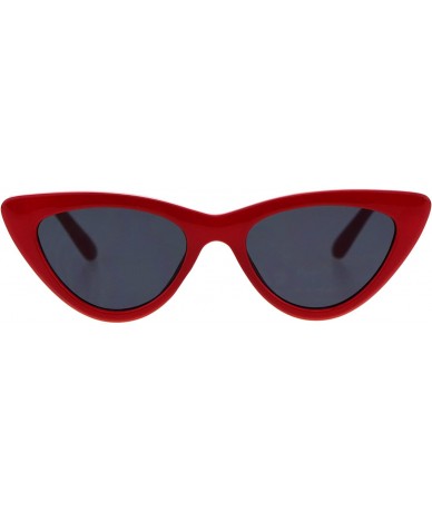 Cat Eye Womens Retro Narrow Cat Eye Gothic Mod Trendy Sunglasses - Red Black - C118EYKH7RC $19.27