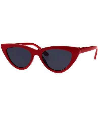 Cat Eye Womens Retro Narrow Cat Eye Gothic Mod Trendy Sunglasses - Red Black - C118EYKH7RC $19.27