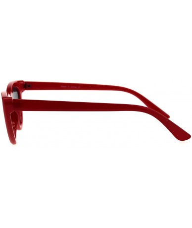 Cat Eye Womens Retro Narrow Cat Eye Gothic Mod Trendy Sunglasses - Red Black - C118EYKH7RC $19.27