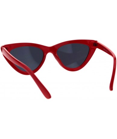 Cat Eye Womens Retro Narrow Cat Eye Gothic Mod Trendy Sunglasses - Red Black - C118EYKH7RC $19.27