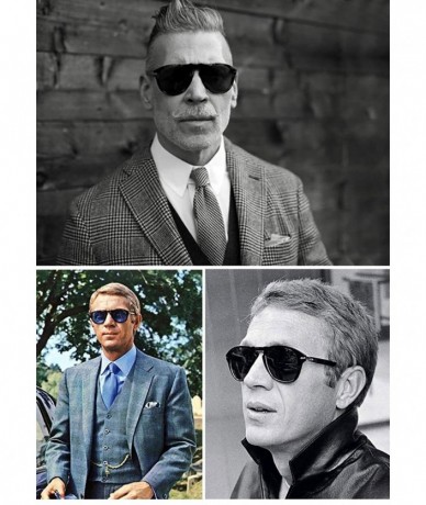 Oval Retro oval Classic sunglasses for men and women 007 sunglasses oversized UV400 prection - 1 - CG194CMS3L2 $29.31