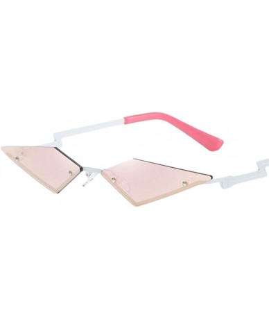 Rimless 2x Retro Design Fashion Cat Eye Sunglasses UV400 Sun Punk Slim Glasses - C7190R46UQ8 $29.18