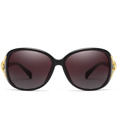 Round Women Sunglasses Retro Black Drive Holiday Round Non-Polarized UV400 - Black - CW18R5SXN4W $17.17