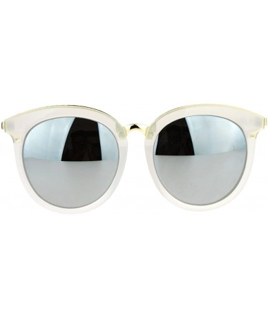 Round Womens Sunglasses Round Oversized Designer Fashion Shades UV 400 - White - CN187C8RIQ7 $20.77