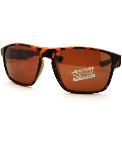 Square Mens Sunglasses Square Frame Casual And Stylish Shades - Tortoise - C911QB9S5WB $19.51