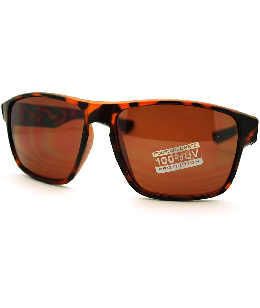 Square Mens Sunglasses Square Frame Casual And Stylish Shades - Tortoise - C911QB9S5WB $19.51