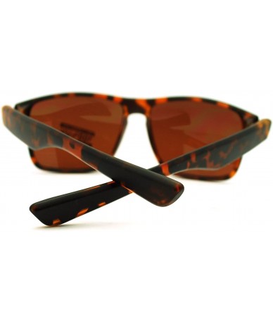 Square Mens Sunglasses Square Frame Casual And Stylish Shades - Tortoise - C911QB9S5WB $19.51