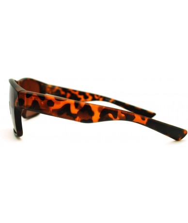 Square Mens Sunglasses Square Frame Casual And Stylish Shades - Tortoise - C911QB9S5WB $19.51