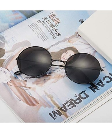 Round Vintage Polarized Sunglasses Fashion Mirrored - C9199XE3K5T $21.50