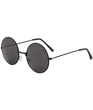 Round Vintage Polarized Sunglasses Fashion Mirrored - C9199XE3K5T $21.50