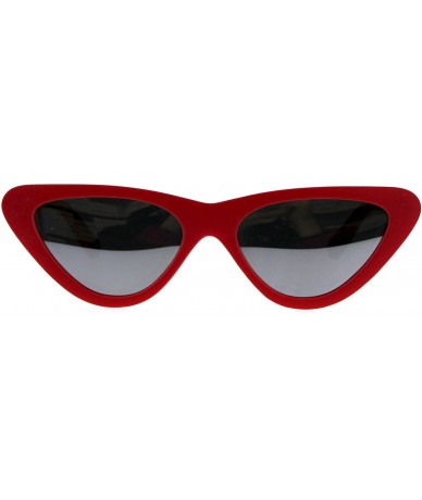 Cat Eye Womens Mod Chic Retro Gothic Cat Eye Plastic Sunglasses - Red Mirror - CD18C2QS4TA $18.46