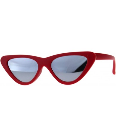 Cat Eye Womens Mod Chic Retro Gothic Cat Eye Plastic Sunglasses - Red Mirror - CD18C2QS4TA $18.46