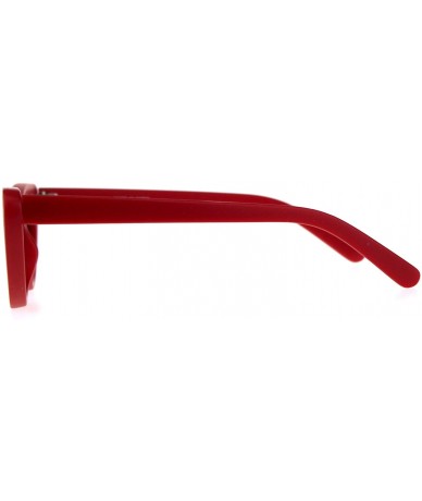 Cat Eye Womens Mod Chic Retro Gothic Cat Eye Plastic Sunglasses - Red Mirror - CD18C2QS4TA $18.46