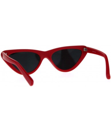 Cat Eye Womens Mod Chic Retro Gothic Cat Eye Plastic Sunglasses - Red Mirror - CD18C2QS4TA $18.46