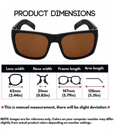 Rectangular Extra Large Retro Square Rectangular Wide Frame Polized Sunglasses with Spring Hinge for Men Women 147-154 MM - C...