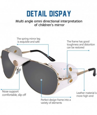 Sport Classic Glacier Sunglasses Hiking Windbreak- Locomotive- Polarizing Sunglasses(113) - Gold-02 - CY18XCXYN6U $68.61