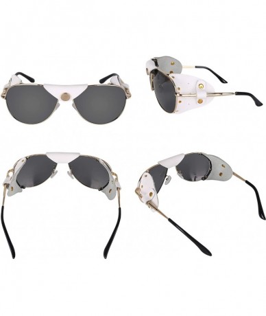 Sport Classic Glacier Sunglasses Hiking Windbreak- Locomotive- Polarizing Sunglasses(113) - Gold-02 - CY18XCXYN6U $68.61