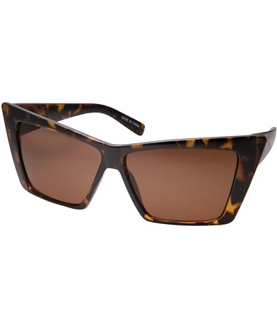 Cat Eye Sharp Pointed Vintage Mod Womens Fashion Cat Eye Sunglasses - Tortoise - C512CF294QD $19.41