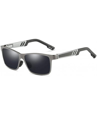 Rectangular Men's Polarized Sunglasses- Rectangular Full Frame Driving - C7 - CW19706QCR4 $68.45