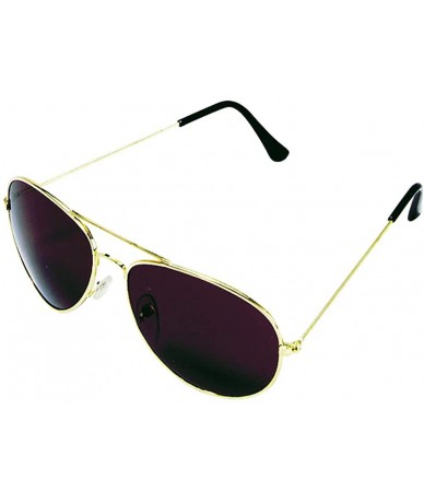 Aviator Dark Aviator Sunglasses - Gold - CO113PYK569 $14.43