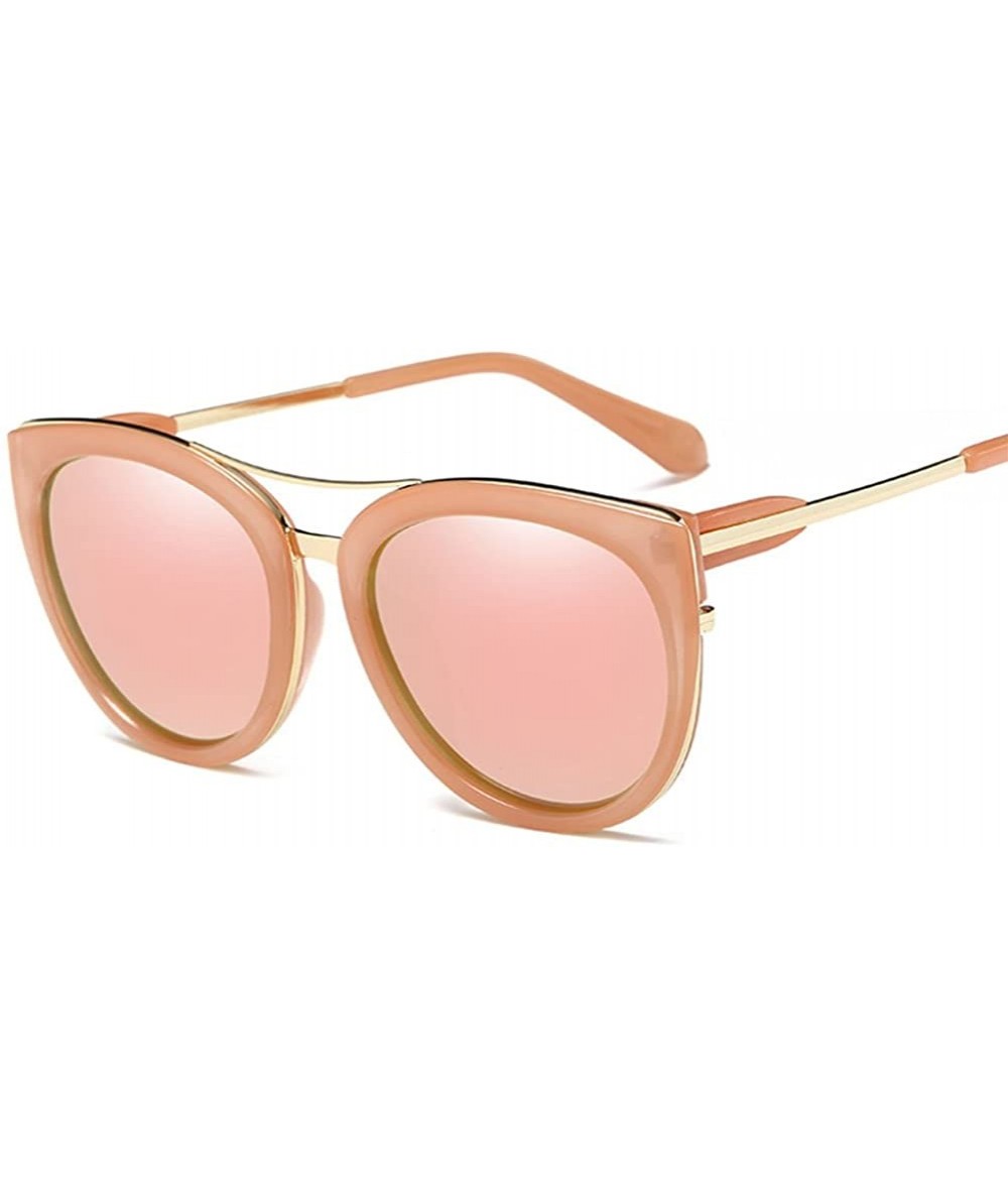 Cat Eye Polarized Sunglasses for Women UV400 Protection Cat Eye Sunglasses Mirrored Lenses - Pink Lens - CK1888L33ST $45.15