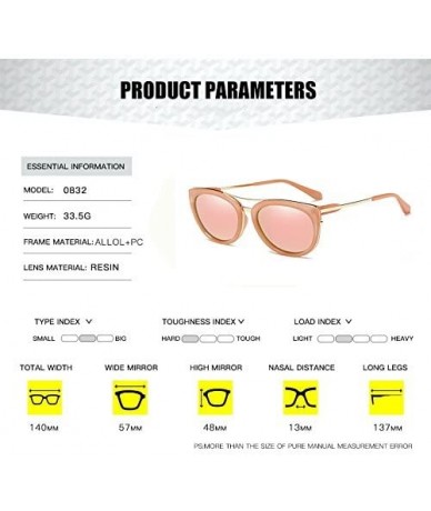 Cat Eye Polarized Sunglasses for Women UV400 Protection Cat Eye Sunglasses Mirrored Lenses - Pink Lens - CK1888L33ST $45.15