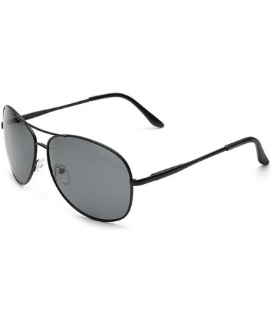 Oval Polarized Sunglasses Protection Driving Oval - Metal Frame - CY18D2XY2UH $19.40