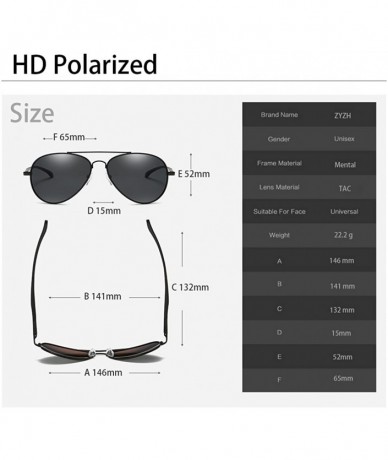 Oval Polarized Sunglasses Protection Driving Oval - Metal Frame - CY18D2XY2UH $19.40