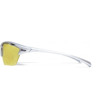 Sport Alpha Sliver Running Sunglasses with ZEISS P2140 Yellow Tri-flection Lenses - CV18KN5RYNW $32.87