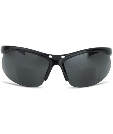 Wrap Sunglass Stop Half frame Sunglasses Strength - C412KRXGUB9 $19.86