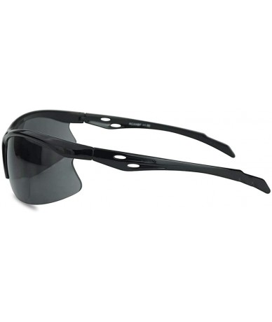 Wrap Sunglass Stop Half frame Sunglasses Strength - C412KRXGUB9 $19.86