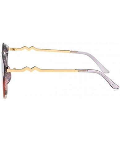 Rectangular Unisex Retro Cat Eye Metal Frame Oversized Plastic Lenses Sunglasses - A1purple Pink - C818NLS3OI3 $21.03