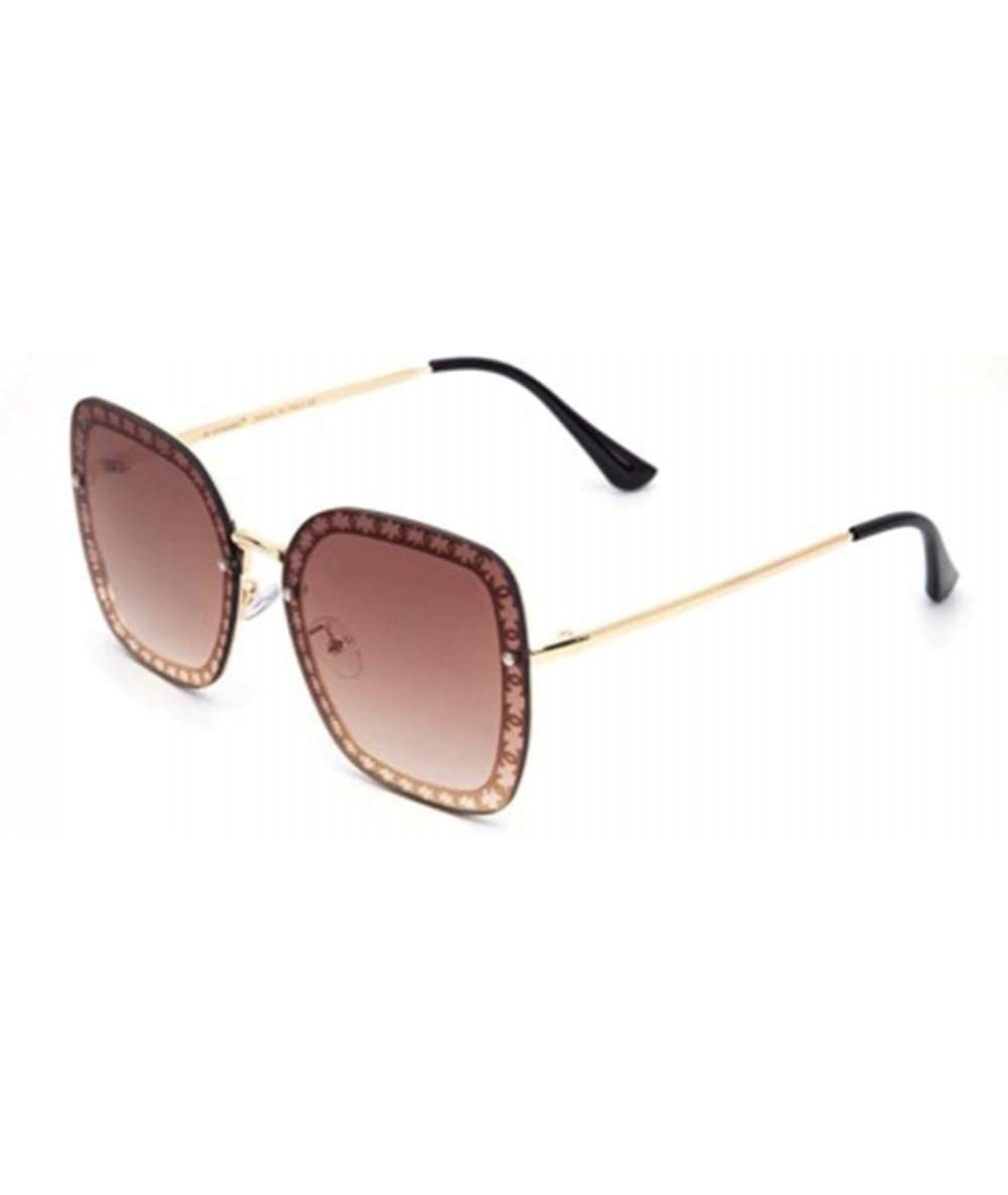 Sport Sunglasses Men and Women Fashion Metal Sunglasses Big Frame Wild Glasses - 4 - CV1906CNYO7 $59.10