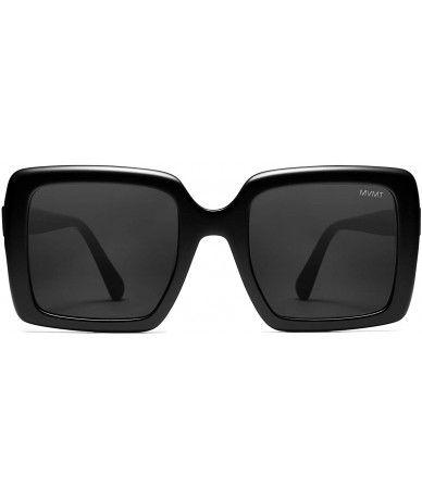 Rectangular Backstage - Rectangle Women's Sunglasses - Extra Large - Black / Grey - CJ18R3DMUWU $74.30