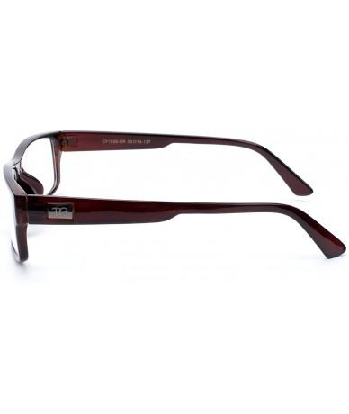 Square "Kayden" Retro Unisex Plastic Fashion Clear Lens Glasses - Brown - C2119OG1XSV $18.36